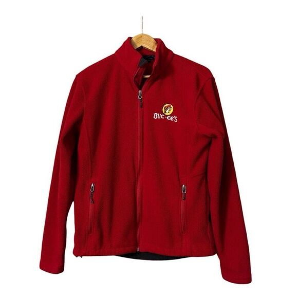 Bucees fleece jacket red full zip small - Picture 1 of 12